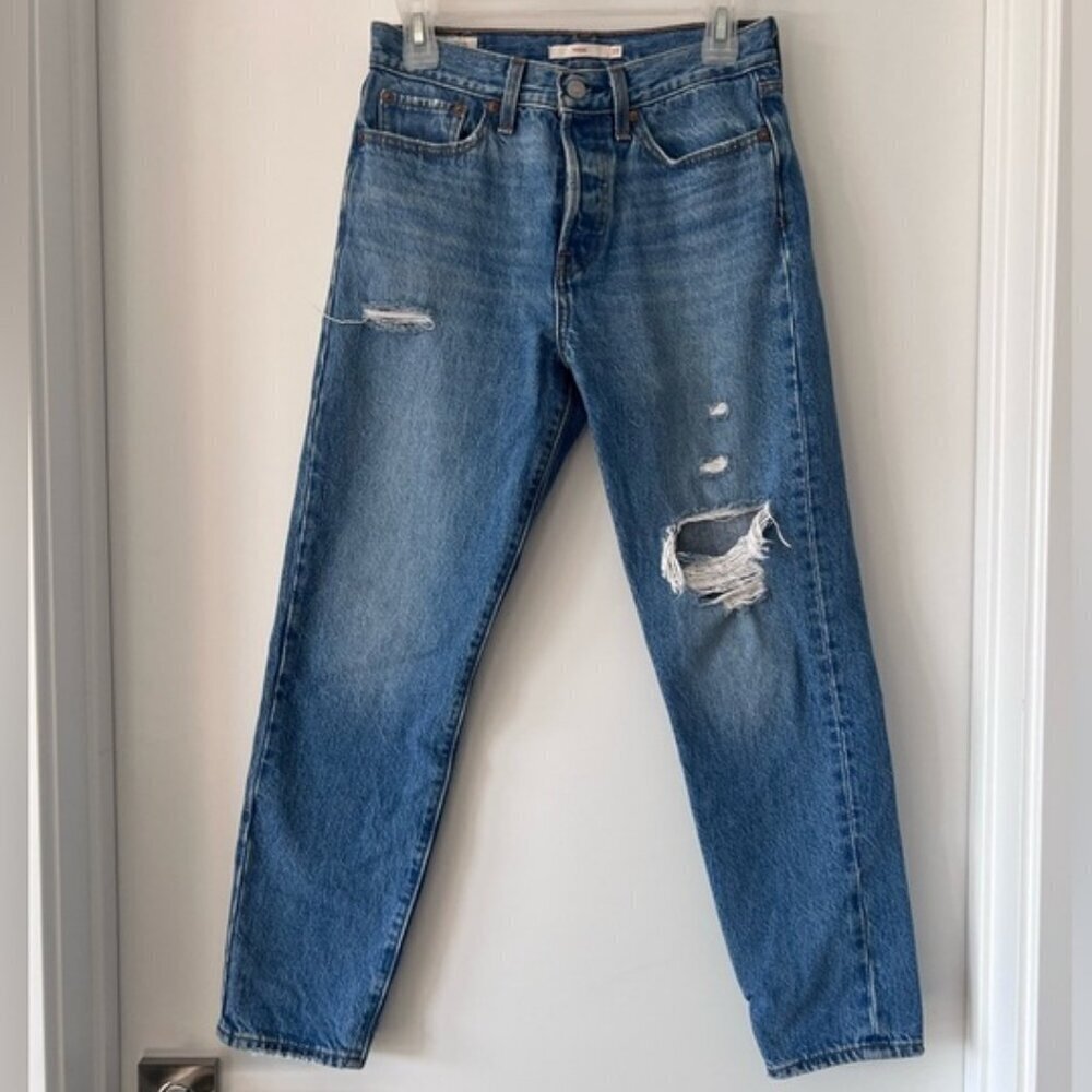 Levi’s Wedgie High Rise Straight Leg Jeans Size 27 Classic Vintage Fit EUC